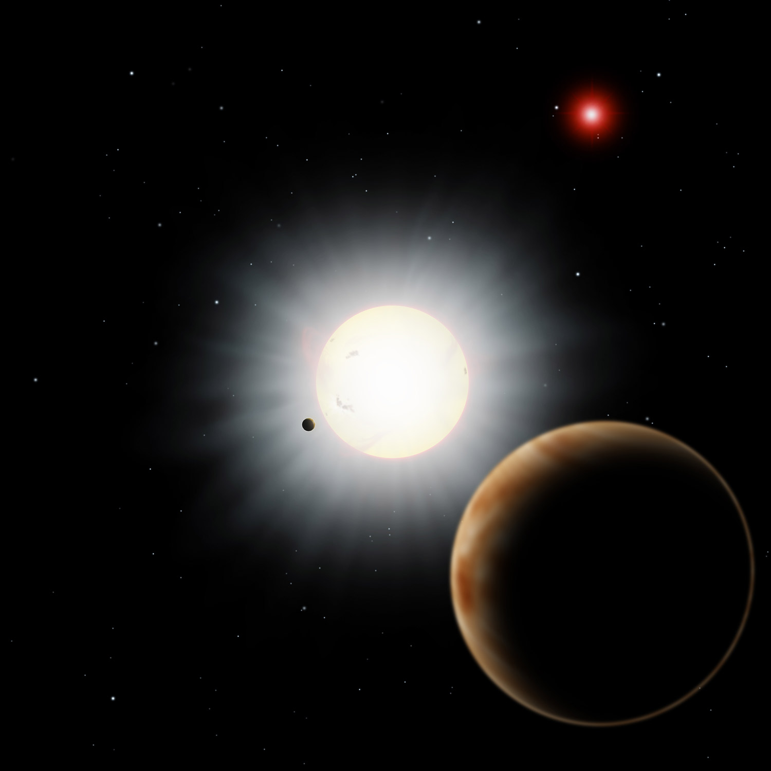Strange Exoplanet's 'Backwards' Orbit Explained by Extra Star, Planet